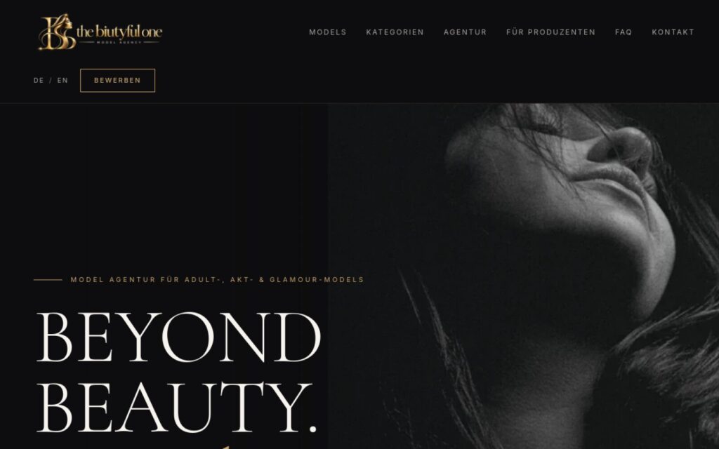 Website einer Model-Agentur für Adult-, Akt- und Glamour-Models – Bild 1