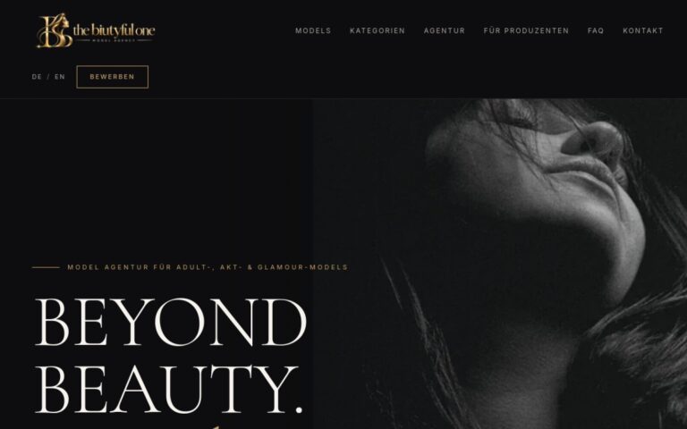Website einer Model-Agentur für Adult-, Akt- und Glamour-Models – Vorschau